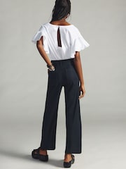 Anthropologie Maeve The Colette Cropped Wide-Leg Trousers: Linen Edition - Image 2 of 3