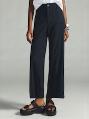 Anthropologie Maeve The Colette Cropped Wide-Leg Trousers: Linen Edition - Image 3 of 3