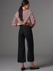 Anthropologie Maeve The Colette Cropped Wide-Leg Black Trousers - Bild 2 von 4