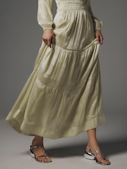 Πράσινο - Anthropologie The Somerset Off-Shoulder Maxi Dress - Εικόνα 3 του 4