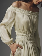 Πράσινο - Anthropologie The Somerset Off-Shoulder Maxi Dress - Εικόνα 4 του 4