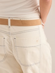 Anthropologie Pilcro The Kenna Mid-Rise Heritage Barrel Cream Jeans - Image 4 of 4