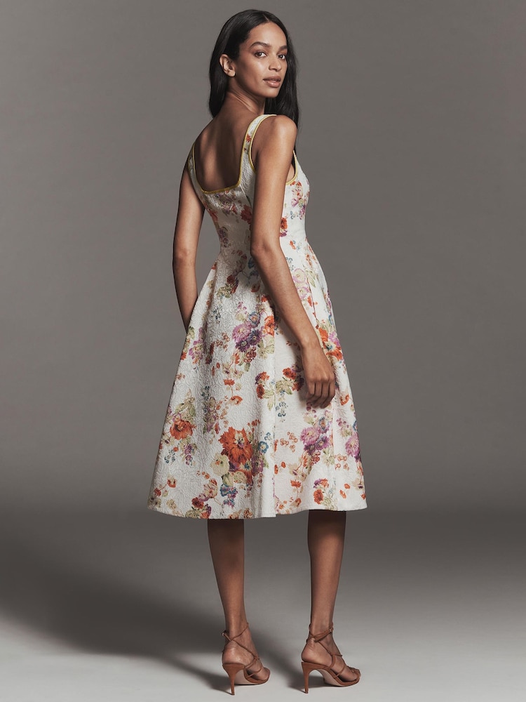 knee length dresses for ladies Shyla Floral Midi Dress main image 1