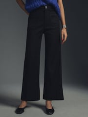 Anthropologie Maeve The Colette Cropped Wide-Leg Trousers: Linen Edition - Image 1 of 2