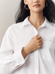 Λευκό - Anthropologie Maeve The Shrunken Bennet Buttondown Shirt - Εικόνα 4 του 4