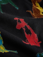Rainbow Dog Print - Cotton Rich Soft Touch Long Sleeve Crew Neck Jumper - Obraz 2 z 3
