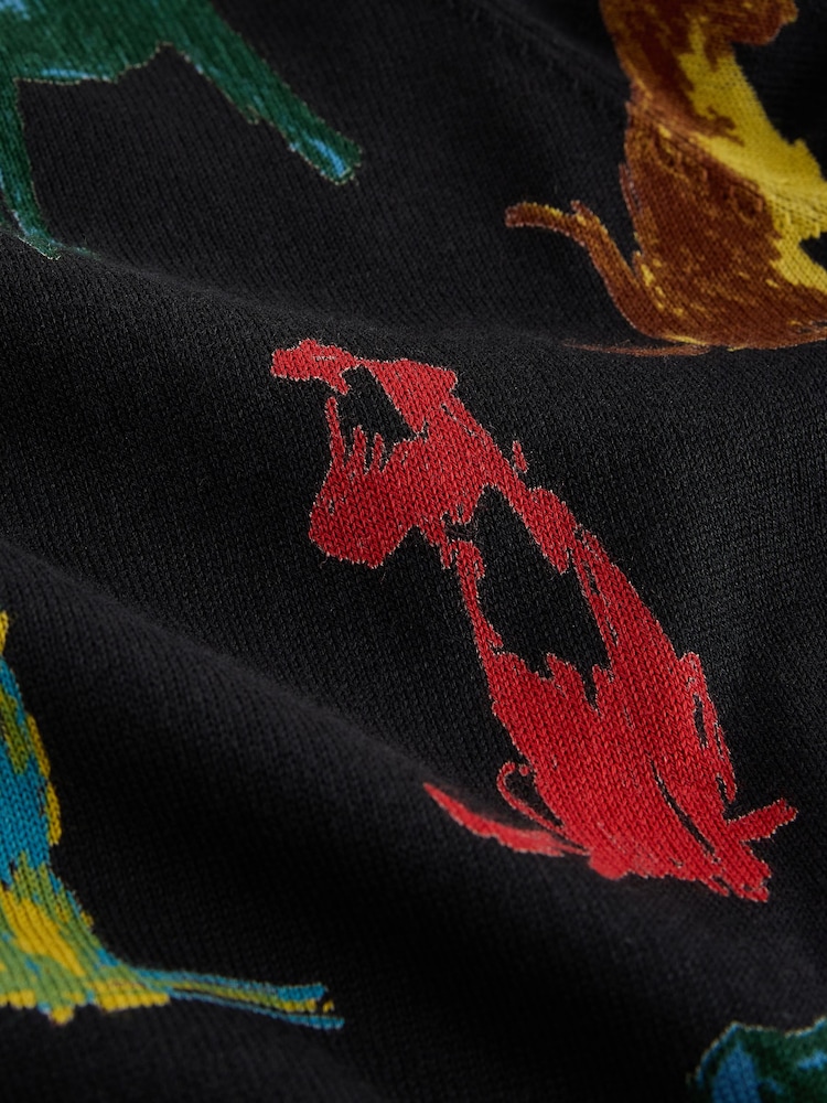 Rainbow Dog Print - Cotton Rich Soft Touch Long Sleeve Crew Neck Jumper - Obraz 2 z 3 Rainbow Dog Print - Cotton Rich Soft Touch Long Sleeve Crew Neck Jumper - Obraz 2 z 3