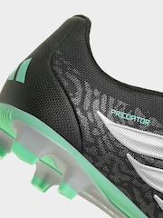 adidas Black Predator Club Fold-Over Tongue Firm Ground/ Multi Ground Football Boots - Image 10 of 10