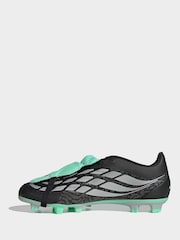 adidas Black Predator Club Fold-Over Tongue Firm Ground/ Multi Ground Football Boots - Image 2 of 10