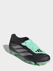 adidas Black Predator Club Fold-Over Tongue Firm Ground/ Multi Ground Football Boots - Image 3 of 10
