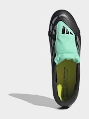 adidas Black Predator Club Fold-Over Tongue Firm Ground/ Multi Ground Football Boots - Image 6 of 10