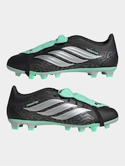 adidas Black Predator Club Fold-Over Tongue Firm Ground/ Multi Ground Football Boots - Image 8 of 10
