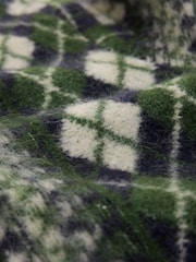 Green ARGYLE Long Sleeve Crew Neck Knitted Jumper With Wool - Image 7 of 8