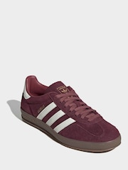 adidas Originals Burgundy Gazelle Indoor Trainers - Image 3 of 9