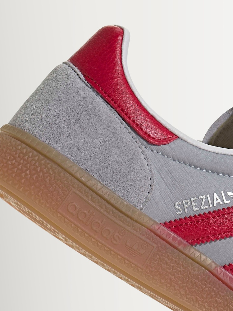 adidas Originals Grey/Red Handball Spezial Trainers - Image 10 of 10