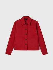 Whistles Red Mia Pocket Detail Jacket - Image 5 of 5