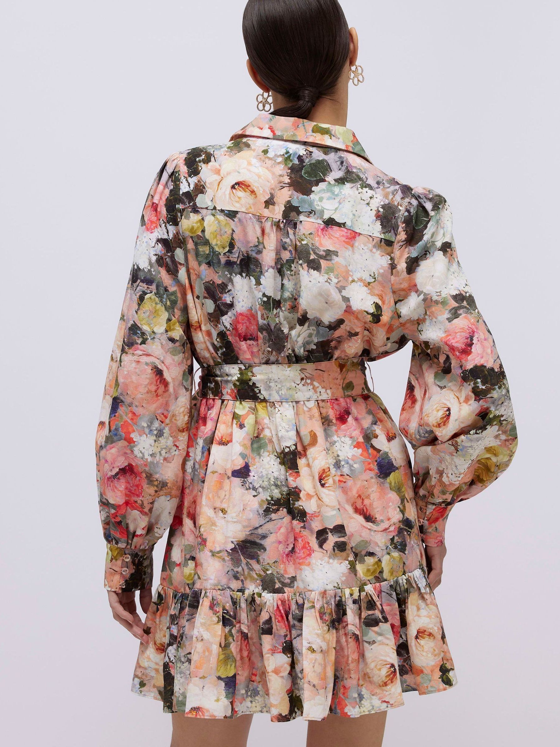 river island pink shirt dress Buy River Island Pink Long Sleeve Floral Belted Shirt Dress from Next USA