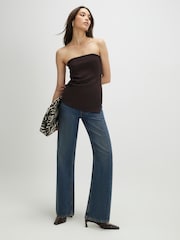 River Island Brown Premium Square Neck Tank Top - Image 4 of 4