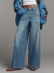 Anthropologie Pilcro High-Rise Tapered Blue Jeans - Bild 1 von 5