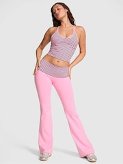 Victoria's Secret PINK Pink Lollipop Stripe Foldover Leggings - Image 1 of 2