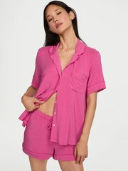 Victoria's Secret Heather Bright Rose Pink Modal Short Pyjamas Set - Image 1 of 2