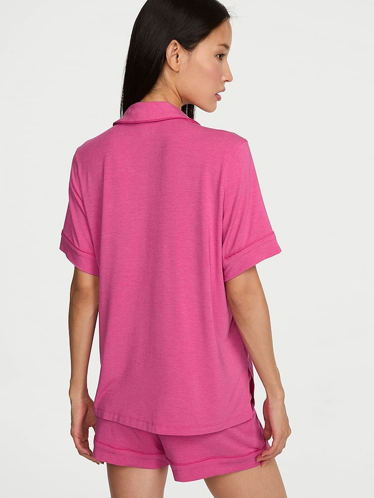 Victoria's Secret Heather Bright Rose Pink Modal Short Pyjamas Set - Image 2 of 2