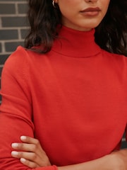 Red Long Sleeve Roll Neck Jumper - Image 5 of 8