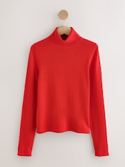 Red Long Sleeve Roll Neck Jumper - Image 6 of 8