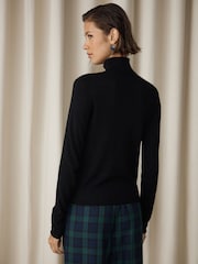 Black Long Sleeve Roll Neck Jumper - Image 4 of 8