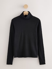 Black Long Sleeve Roll Neck Jumper - Image 6 of 8