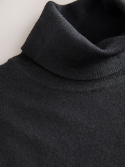 Black Long Sleeve Roll Neck Jumper - Image 7 of 8