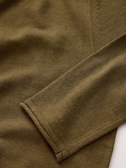 Khaki Green Long Sleeve Roll Neck Jumper - Image 6 of 6