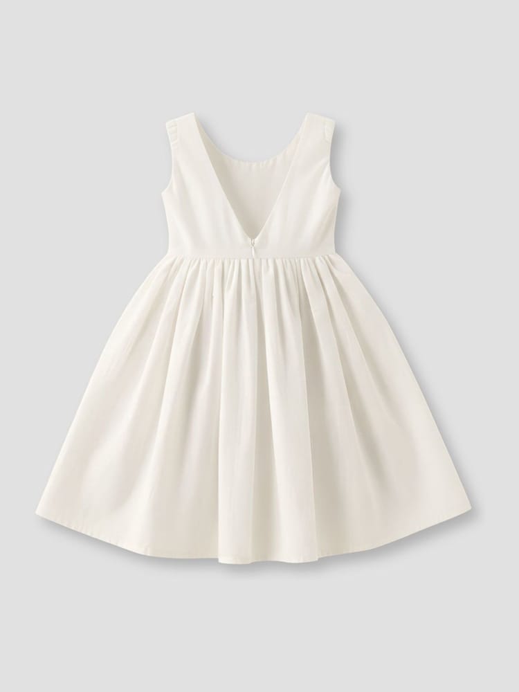 Angel & Rocket White Natalia Broderie Bow Cotton Dress - Image 5 of 5 Angel & Rocket White Natalia Broderie Bow Cotton Dress - Image 5 of 5