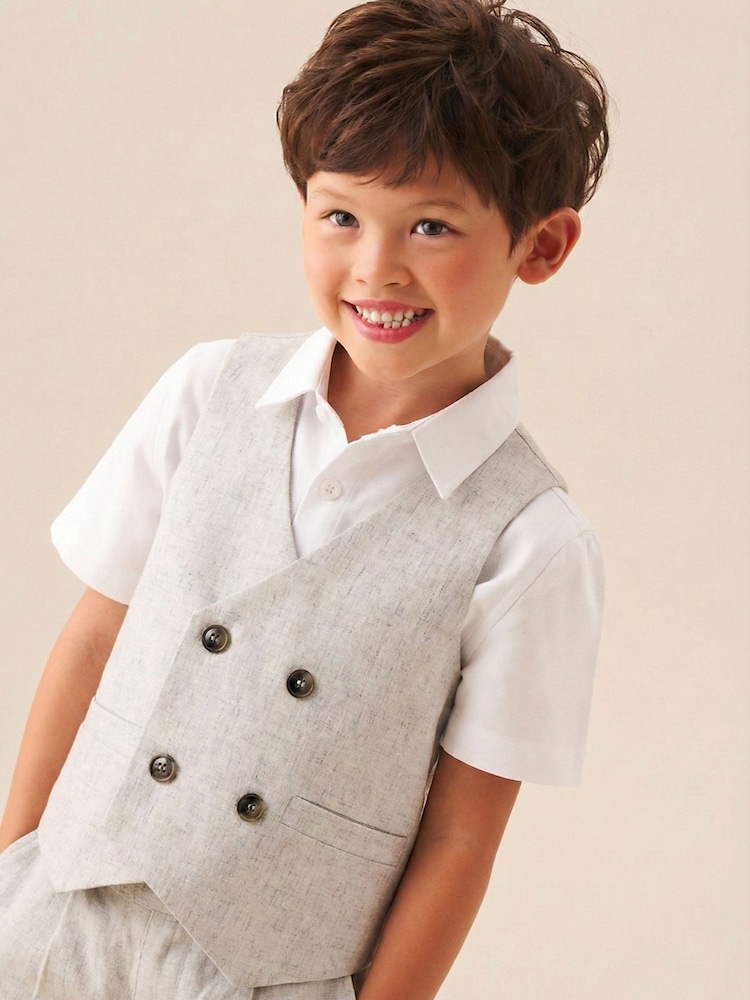 Angel & Rocket Luca Melange Waistcoat and Shirt Set - Bild 1 von 6