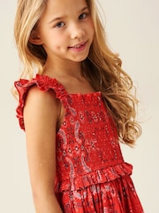 Angel & Rocket Red Ava Hanky Hem Bandana Print Dress - Image 3 of 7