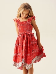 Angel & Rocket Red Ava Hanky Hem Bandana Print Dress - Image 4 of 7