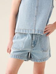 Angel & Rocket Blue Sienna Denim Shorts - Image 1 of 4