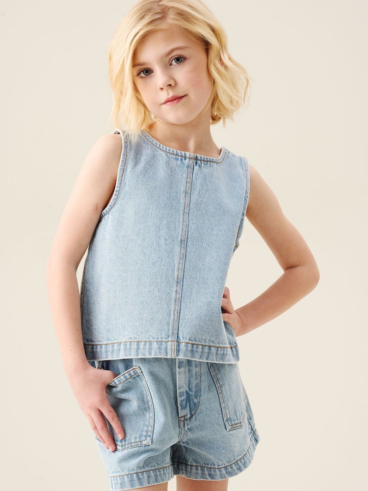 Angel & Rocket Blue Sienna Denim Shorts - Image 2 of 4