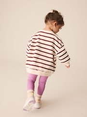 Purple Stripe Garden Sweatshirt and Legging Set (3mths-7yrs) - Image 2 of 4