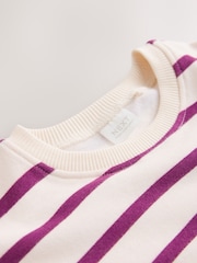 Purple Stripe Garden Sweatshirt and Leggings Set (3mths-7yrs) - Image 9 of 9