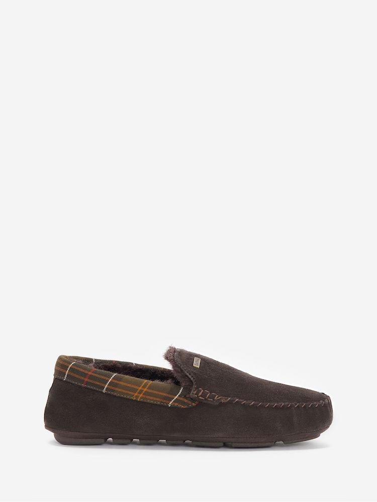 Barbour Brown Monty Moccasin Slippers - Image 1 of 5