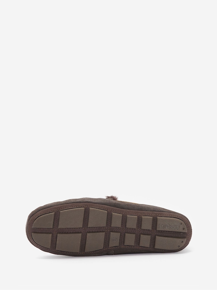 Barbour Brown Monty Moccasin Slippers - Image 5 of 5