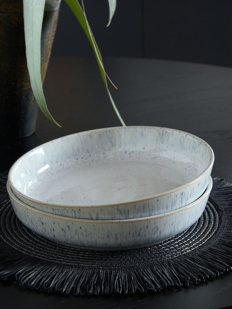 Denby Set of 4 White Aurora Pasta Bowls - Image 4 of 4