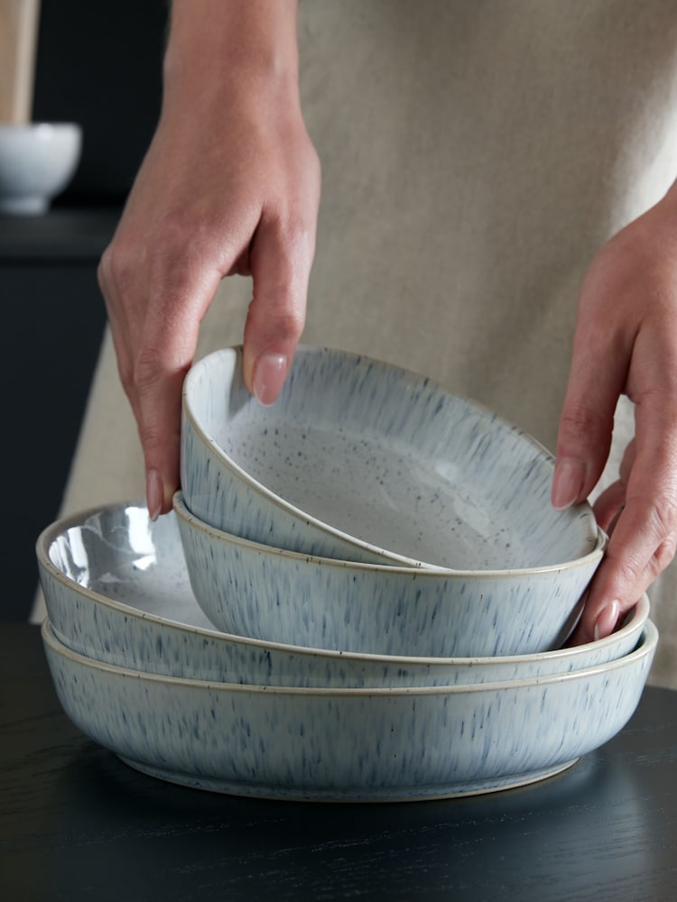 Denby Set of 4 White Aurora Cereal Bowls - Image 4 of 4