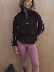 ក្រហមប៊ឺហ្គូឌី - self. Microfleece Half Zip Sweatshirt - រូបភាព 5 នៃ 9