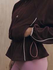 ក្រហមប៊ឺហ្គូឌី - self. Microfleece Half Zip Sweatshirt - រូបភាព 6 នៃ 9