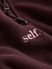 ក្រហមប៊ឺហ្គូឌី - self. Microfleece Half Zip Sweatshirt - រូបភាព 8 នៃ 9