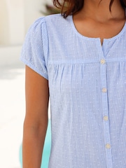 Aspiga Lisbon Stripe Dobby Cotton Blouse - Bild 5 von 5