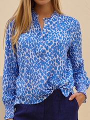 Aspiga Blue Kaia Viscose Crinkle Blouse - Image 1 of 5