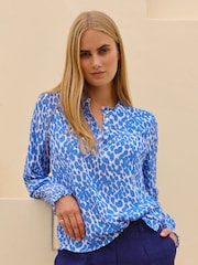 Aspiga Blue Kaia Viscose Crinkle Blouse - Image 2 of 5
